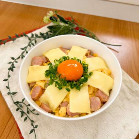 切れてるチーズでたまちー丼