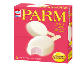 しっとりなめらかな口どけのアイスクリームバー エスキモー Parm パルム から新たな味わいが登場 エスキモー Parm パルム ストロベリーアイスクリームバー 3月16日 月 より新発売 ニュースリリース 森永乳業株式会社