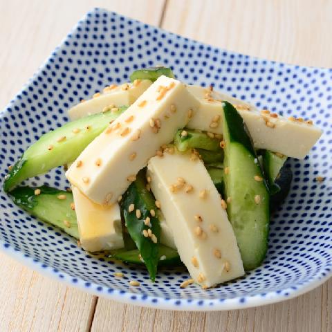 豆腐ときゅうりの中華風和え レシピ 森永乳業の乳でひろがる アイデアレシピ 森永乳業株式会社