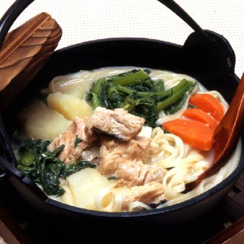 あったか石狩鍋風うどん レシピ 森永乳業の乳でひろがる アイデアレシピ 森永乳業株式会社