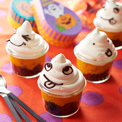 おばけがとび出すチーズケーキパフェ レシピ 森永乳業の乳でひろがる アイデアレシピ 森永乳業株式会社