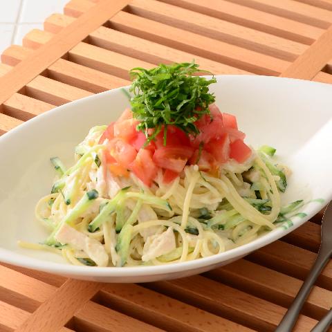 夏野菜の冷製パスタ パルテノクリーム レシピ 森永乳業の乳でひろがる アイデアレシピ 森永乳業株式会社